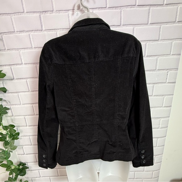 ST JOHN’S BAY  Women's Black Corduroy blazer stretch Jacket/size M - Picture 7 of 9